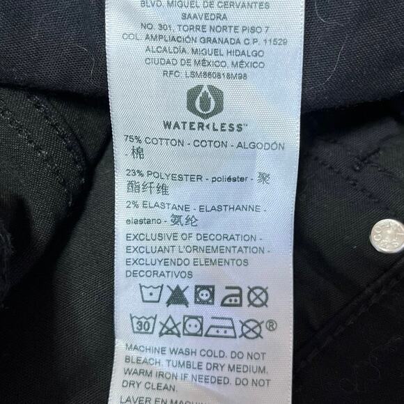 Levi's Gold Black Mid Rise Stretch Skinny Ankle Denim Jeans Levi Strauss Sz 28 - Picture 5 of 5